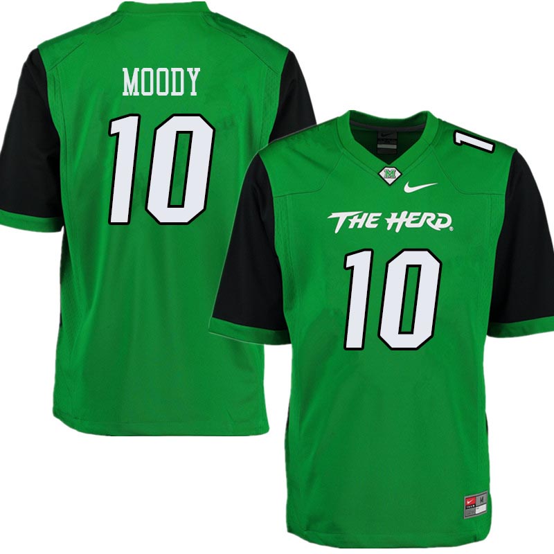 Men #10 Donyae Moody Marshall Thundering Herd College Football Jerseys Sale-Green - Click Image to Close